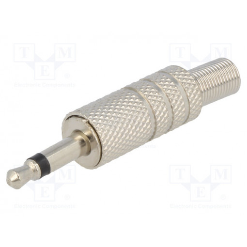 ; Plug; Jack 3,5mm; male; mono; with strain relief; straight; 