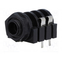 JC-211; Socket; Jack 6,3mm; female; mono; with on/off switch; THT; NINIGI