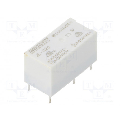 JE-112D; Relay: electromagnetic; SPDT; Ucoil: 12VDC; 5A/250VAC; 5A/30VDC; GOODSKY