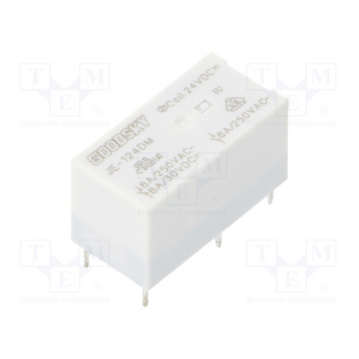 JE-124DM; Relay: electromagnetic; SPST-NO; Ucoil: 24VDC; 8A/250VAC; 8A/30VDC; GOODSKY