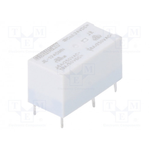 JE-124DMN; Relay: electromagnetic; SPST-NO; Ucoil: 24VDC; 8A/250VAC; 8A/30VDC; GOODSKY