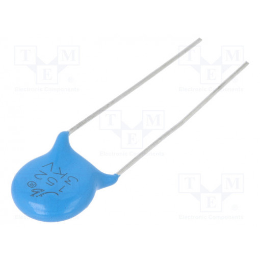 JYC3F152KCB105000B; Capacitor: ceramic; 1.5nF; 3kVDC; Y5P; ±10%; 7.5mm; Jb Capacitors