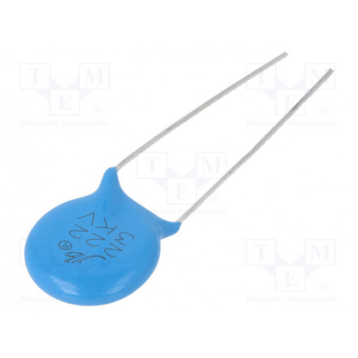 JYC3F222KCB130000B; Capacitor: ceramic; 2.2nF; 3kVDC; Y5P; ±10%; 7.5mm; Jb Capacitors