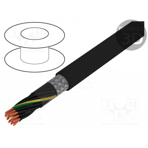 10948; Wire; JZ-500-C; 18G0,75mm2; tinned copper braid; PVC; black; HELUKABEL