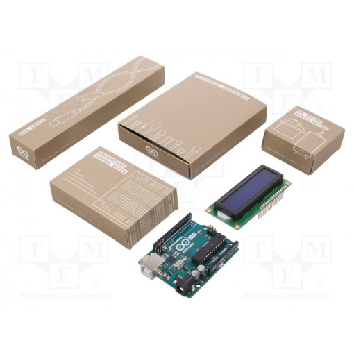 ARDUINO STARTER KIT; Arduino; 5VDC; ATMEGA328; GPIO,I2C,PWM,SPI,UART; ARDUINO
