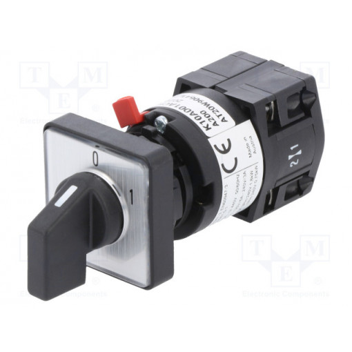 K10A001ACH; Switch: cam switch; Stabl.pos: 2; 10A; 0-1; Poles: 1; Pos: 2; SCHNEIDER ELECTRIC K10A001ACH; Switch: cam switch; Stabl.pos: 2; 10A; 0-1; Poles: 1; Pos: 2; SCHNEIDER ELECTRIC