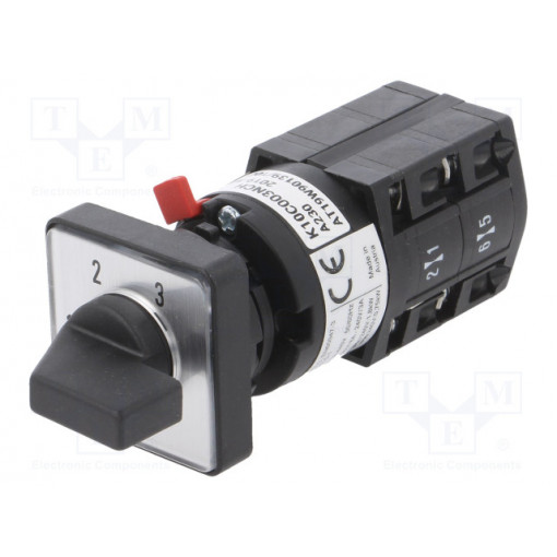 K10C003NCH; Switch: cam switch; Stabl.pos: 4; 10A; 1-2-3; Poles: 3; Pos: 3; SCHNEIDER ELECTRIC K10C003NCH; Switch: cam switch; Stabl.pos: 4; 10A; 1-2-3; Poles: 3; Pos: 3; SCHNEIDER ELECTRIC