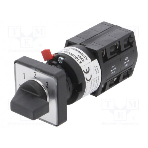 K10C003QCH; Switch: cam switch; Stabl.pos: 4; 10A; 0-1-2-3; Poles: 1; Pos: 4; SCHNEIDER ELECTRIC K10C003QCH; Switch: cam switch; Stabl.pos: 4; 10A; 0-1-2-3; Poles: 1; Pos: 4; SCHNEIDER ELECTRIC