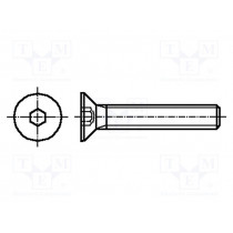 K10X100-ISO10642A4; Screw; M10x100; DIN: 7991; Head: countersunk; imbus; HEX 6mm; KRAFTBERG