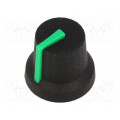 CL170852BR; Knob; with pointer; rubber,plastic; Øshaft: 6mm; Ø16.8x14.5mm; CLIFF