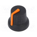 CL170854BR; Knob; with pointer; rubber,plastic; Øshaft: 6mm; Ø16.8x14.5mm; CLIFF CL170854BR; Knob; with pointer; rubber,plastic; Øshaft: 6mm; Ø16.8x14.5mm; CLIFF