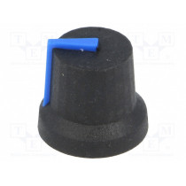CL170846CR; Knob; with pointer; rubber,plastic; Øshaft: 6mm; Ø16.8x14.5mm; CLIFF