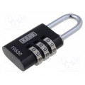 K10530BLAD; Padlock; Kind: shackle,combination code; A: 32mm; C: 5mm; B: 27mm; KASP