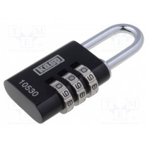 K10530BLAD; Padlock; Kind: shackle,combination code; A: 32mm; C: 5mm; B: 27mm; KASP