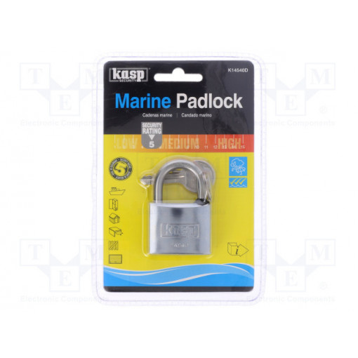 K14540D; Padlock; Width: 40mm; stainless steel; Kind: marine,shackle; gates; KASP