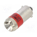 1SFA616921R2011; LED lamp; Colour: red; Cap: BA9S; 12VDC; ABB