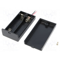 2490; Holder; Mounting: on panel; Leads: 150mm leads; Size: AA,R6; KEYSTONE