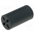 8916; Spacer sleeve; LED; Øout: 6.5mm; ØLED: 5mm; L: 10.2mm; black; UL94V-0; KEYSTONE