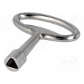 KLT7.001-02; Key; zinc and aluminium alloy; nickel; Kind of insert bolt: T7; ROZTOCZE