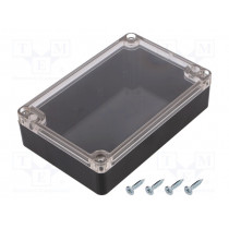 KM-178BKTRC; Enclosure: multipurpose; X: 90mm; Y: 135mm; Z: 35mm; ABS; black; IP65; MASZCZYK