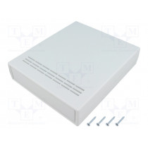 KM-190WG; Enclosure: with panel; vented; X: 150mm; Y: 178mm; Z: 40mm; ABS; grey; MASZCZYK