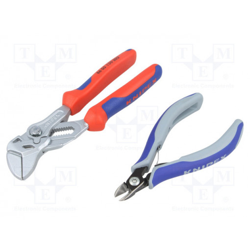 00 19 72 V01; Kit: pliers; Pcs: 2; cutting,adjustable; Package: bag; KNIPEX 00 19 72 V01; Kit: pliers; Pcs: 2; cutting,adjustable; Package: bag; KNIPEX