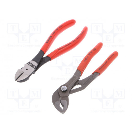 00 20 72 V02; Kit: pliers; Pcs: 2; cutting,adjustable; Package: bag; KNIPEX 00 20 72 V02; Kit: pliers; Pcs: 2; cutting,adjustable; Package: bag; KNIPEX