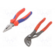 00 20 72 V06; Kit: pliers; Pcs: 2; adjustable,universal; Package: bag; KNIPEX 00 20 72 V06; Kit: pliers; Pcs: 2; adjustable,universal; Package: bag; KNIPEX