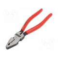 02 01 180; Pliers; for gripping and cutting,universal; plastic handle; KNIPEX
