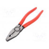 03 01 200; Pliers; for gripping and cutting,universal; plastic handle; KNIPEX 03 01 200; Pliers; for gripping and cutting,universal; plastic handle; KNIPEX