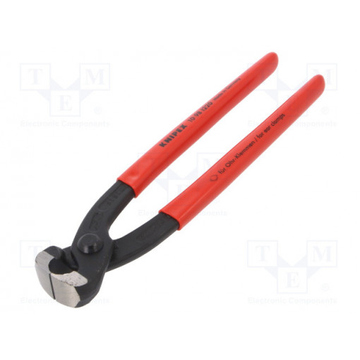 10 98 I220; Pliers; end,for ear clamp,stainless steel ties; 220mm; KNIPEX 10 98 I220; Pliers; end,for ear clamp,stainless steel ties; 220mm; KNIPEX