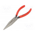 25 01 160; Pliers; cutting,half-rounded nose,universal; plastic handle; KNIPEX
