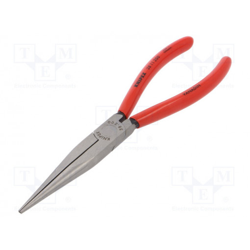 38 11 200; Pliers; curved,half-rounded nose; 200mm; KNIPEX