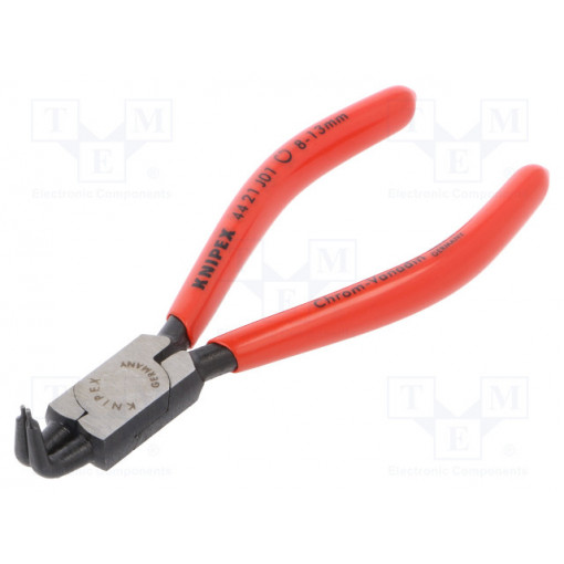 44 21 J01; Pliers; for circlip; internal; 8÷13mm; Pliers len: 130mm; angular; KNIPEX