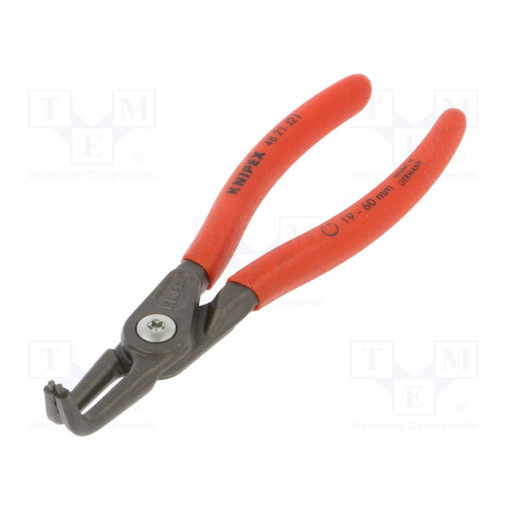 48 21 J21; Pliers; for circlip; internal; 19÷60mm; Pliers len: 165mm; angular; KNIPEX