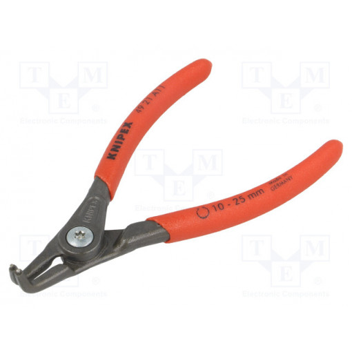 49 21 A11; Pliers; for circlip; external; 10÷25mm; Pliers len: 130mm; angular; KNIPEX