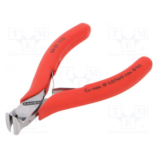 64 01 115; Pliers; end,cutting; plastic handle; Pliers len: 115mm; KNIPEX