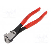 67 01 200; Pliers; end,cutting; Pliers len: 200mm; Cut: with side face; KNIPEX