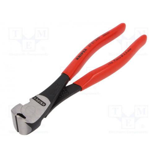 67 01 200; Pliers; end,cutting; Pliers len: 200mm; Cut: with side face; KNIPEX