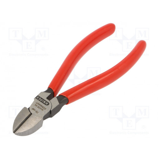 70 01 140; Pliers; side,cutting; plastic handle; Pliers len: 140mm; KNIPEX