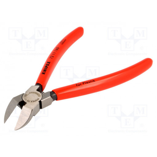 72 11 160; Pliers; side,cutting; Pliers len: 160mm; Cut: without chamfer; KNIPEX