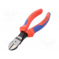 74 02 160; Pliers; side,cutting; plastic handle; Pliers len: 160mm; KNIPEX