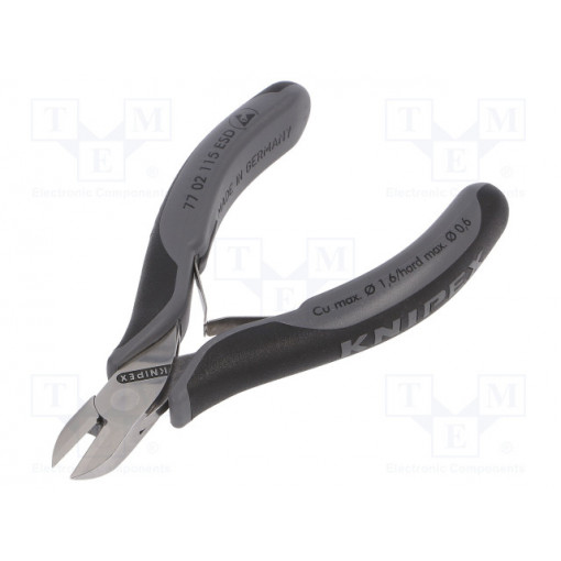 77 02 115 ESD; Pliers; side,cutting; ESD; two-component handle grips; KNIPEX