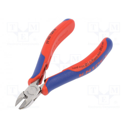 77 02 120 H; Pliers; side,cutting; two-component handle grips; KNIPEX