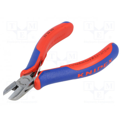 77 22 115; Pliers; side,cutting; Pliers len: 115mm; Cut: without chamfer; KNIPEX