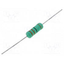 KNP05SJ039JA10; Resistor: wire-wound; THT; 3.9Ω; 5W; ±5%; Ø6.5x17.5mm; 400ppm/°C; ROYAL OHM