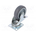 KPA-TPA 75S-HC; Transport wheel; Ø: 75mm; W: 25mm; H: 100mm; torsional with lock; RADER
