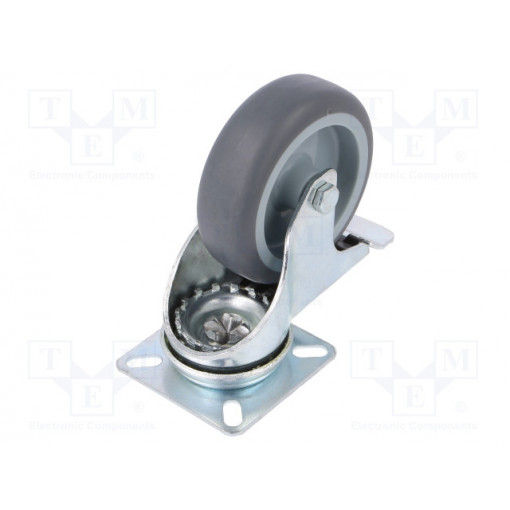 KPA-TPA 75S-HC; Transport wheel; Ø: 75mm; W: 25mm; H: 100mm; torsional with lock; RADER