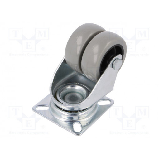 KPDA-PPU 50S; Transport wheel; Ø: 50mm; W: 36mm; H: 71mm; twin wheels,torsional; RADER