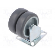 KPDA-TPA 75S; Transport wheel; Ø: 75mm; W: 50mm; H: 103mm; twin wheels,torsional; RADER